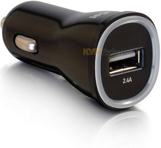 C2G Smart USB Car Charger - Car power adapter - 2.4 A (USB) - black