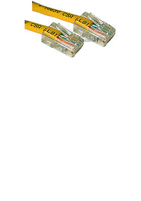 Cat5e 350MHz Assembled Patch Cable Yellow, 10-feet Cat5e 350MHz Assembled Patch Cable Yellow, 10-feet