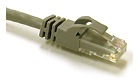 USA Cat6 Stranded Patch Cable - Gray, 1-foot USA Cat6 Stranded Patch Cable - Gray, 1-foot
