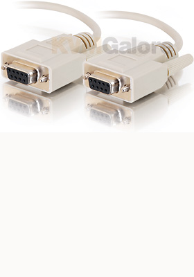 DB9 F/F Cable - Beige, 15-Feet