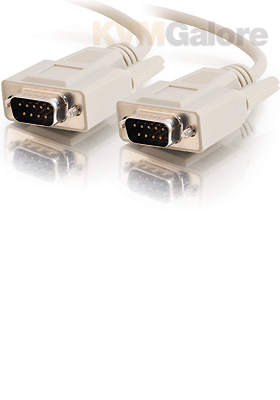 DB9 M/M Cable - Beige, 10-Feet