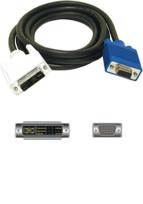 DVI-I to VGA Male/Male Analog Video Cables DVI-I to VGA Male/Male Analog Video Cables
