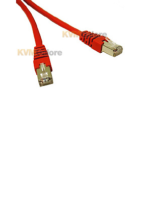 Shielded Cat5e Molded Patch Cable Red, 50-feet