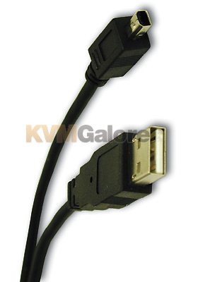 USB A/Mini-B 4-pin Cable, 6-feet