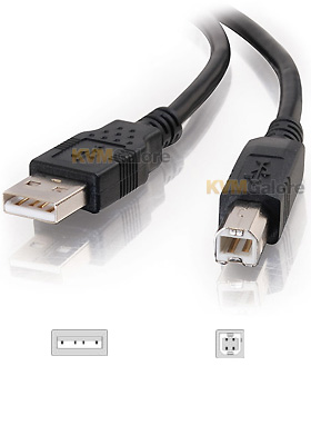 USB 2.0 A/B Cable Black, 2m