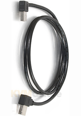 Right-Angle USB 2.0 A/B Cable, 1m Right-Angle USB 2.0 A/B Cable, 1m