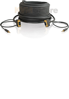 Flexima VGA + 3.5mm Audio CL3-Rated M/M Cable, 12-Feet