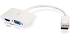 DisplayPort to HDMI or VGA Adapter/Converter, White