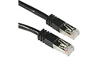 Shielded Cat5e Molded Patch Cable Black, 10-feet