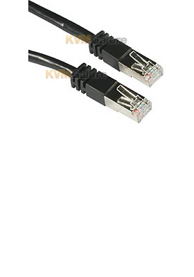 Shielded Cat5e Molded Patch Cable Black, 3-feet