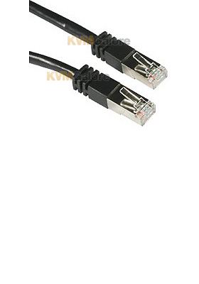 Shielded Cat5e Molded Patch Cable Black, 25-feet