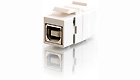 Snap-In USB Type-B Female Keystone Insert, White