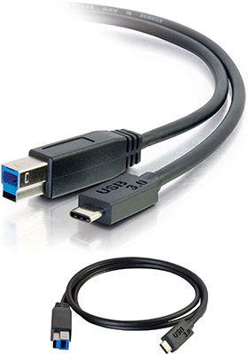 USB 3.0 Type-C to Type-B M/M Cable, 6-feet