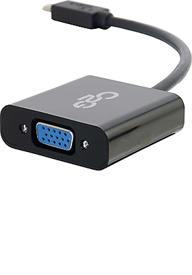 USB-C to VGA Video Adapter, Black USB-C to VGA Video Adapter, Black