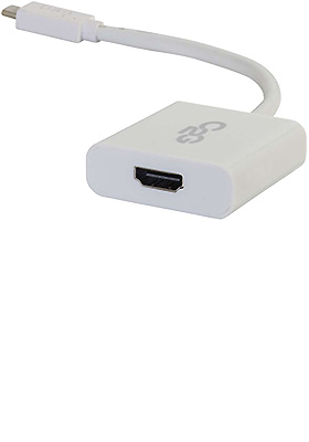 USB-C to HDMI Audio/Video Adapter, White USB-C to HDMI Audio/Video Adapter, White