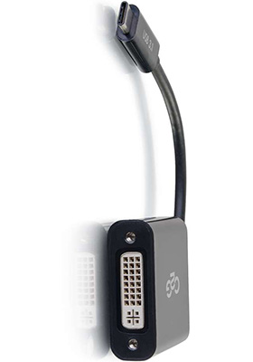 USB-C to DVI Video Adapter, Black USB-C to DVI Video Adapter, Black