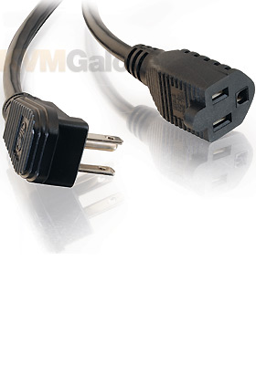 Flat Plug Power Strip Plus Extension Cords