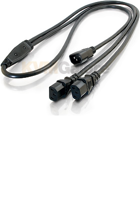 1-to-2 Power Cord Splitter (IEC320C14 to 2 IEC320C13), 6-Feet