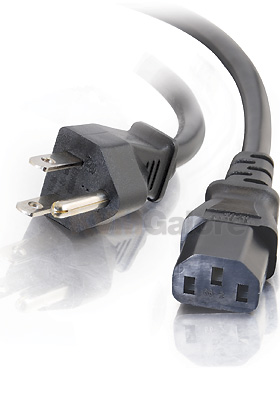 Universal Power Cord (NEMA 5-15P to IEC320C13), 16 AWG - 8-Feet