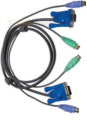 2L5002P - Slim PS/2 & VGA KVM Cable, 6-Feet 2L5002P - Slim PS/2 & VGA KVM Cable, 6-Feet