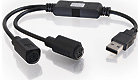 USB to PS/2 Keyboard/Mouse Adapter Cable, Black USB to PS/2 Keyboard/Mouse Adapter Cable, Black