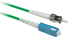 ST/SC Plenum-Rated 9/125 Simplex Single-Mode Fiber Patch Cable - Green, 10m ST/SC Plenum-Rated 9/125 Simplex Single-Mode Fiber Patch Cable - Green, 10m