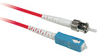 ST/SC Plenum-Rated 9/125 Simplex Single-Mode Fiber Patch Cable - Red, 10m ST/SC Plenum-Rated 9/125 Simplex Single-Mode Fiber Patch Cable - Red, 10m