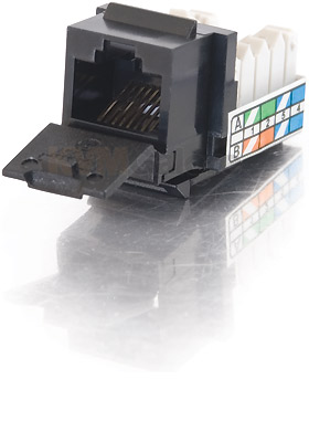 Cat5E 90° Keystone Jack Black Cat5E 90° Keystone Jack Black