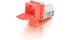 Cat5E 90° Keystone Jack Red