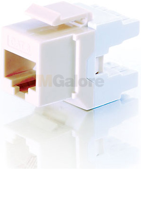 Cat6 180° Keystone Jack Ivory