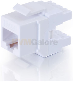 Cat6 180° Keystone Jack White