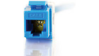 Cat6 180º Keystone Jacks - Blue