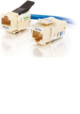 CAT-5e RJ45 UTP Toolless Keystone Jack, Ivory