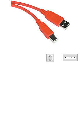 USB 2.0 A/B Cable Orange, 3m USB 2.0 A/B Cable Orange, 3m