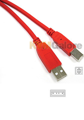 USB 2.0 A/B Cable Red, 2m USB 2.0 A/B Cable Red, 2m