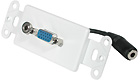 Decorative HD15 VGA + 3.5mm Insert - White