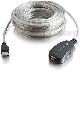 TruLink USB 2.0 A Male to A Female Active Extension Cable, 12m