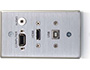 Image 2 of 3 - HDMI + VGA + 3.5mm Audio + USB Wall Plate, front view.