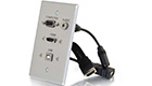 Single Gang HDMI + VGA + 3.5mm Audio + USB Wall Plate