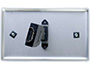 Image 4 of 4 - HDMI Pass-Through Single Gang Wall Plate, Brushed Aluminum, back view.