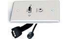 HDMI and 3.5mm Audio Pass-Through Single-Gang Wall Plate, Brushed Aluminum