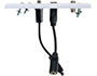 Image 2 of 4 - HDMI, VGA and 3.5mm Audio Pass-Through Double-Gang Wall Plate, White, side view.
