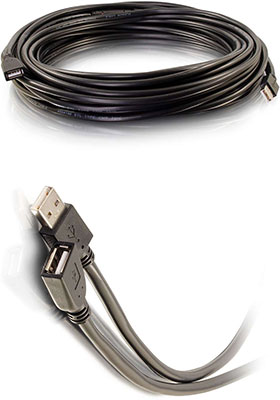 USB-A Male to Female Active Extension Cable - Plenum, CMP-Rated, 50 Feet USB-A Male to Female Active Extension Cable - Plenum, CMP-Rated, 50 Feet