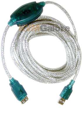 USB 2.0 A Male to A Female Active Extension Cable, 5m