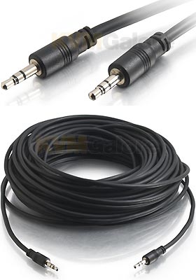 CMG-Rated 3.5mm Stereo Audio Cable - Low Profile, 15-Feet