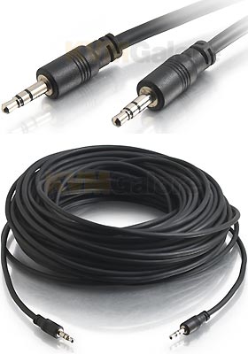 CMG-Rated 3.5mm Stereo Audio Cable - Low Profile, 15-Feet CMG-Rated 3.5mm Stereo Audio Cable - Low Profile, 15-Feet