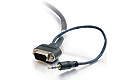 Plenum, Low Profile HD15+3.5mm M/M Cable, 15-Feet