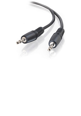 3.5mm Black M/M Stereo Audio Cable, 50-feet