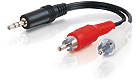 3.5mm Stereo Male to RCA Male Y-Cable, 6-inches