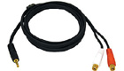 3.5mm Stereo Male to RCA Female Y-Cable, 6-feet